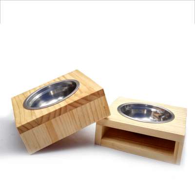 wooden small dining table dog food bowl frame wooden pet small animal dining table wooden standing table