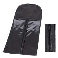 black hair extension storage bag non-woven dust-proof protection carrier zipper suit case bag portable travel hanging