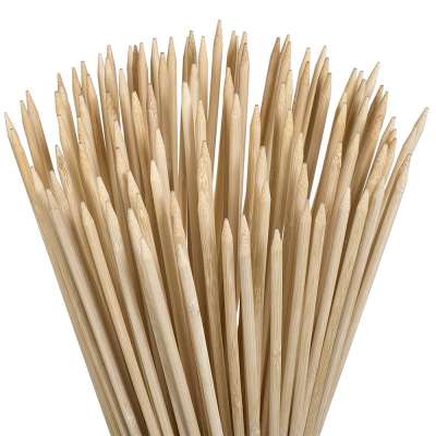 Marshmallow S'Mores Roasting Sticks 36 Inch 5mm Thick Extra Long Heavy Duty Wooden Skewers 110 Pieces Perfect for Hot Dog