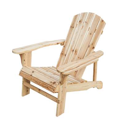 Festival Wood Adirondack Lounger Chair,Outdoor Fir Unpainted Wooden Chairs,Accent Furniture for Yard,Patio,Garden,Lawn w/Natural