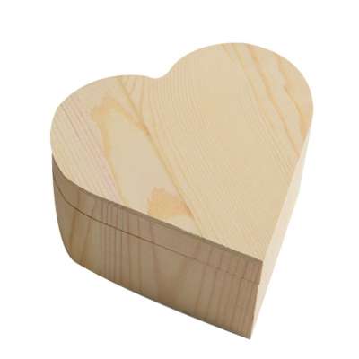 Heart shaped Custom  jewelry box  Christmas Birthday Wedding Valentine's Day gift packaging wooden box