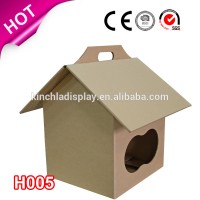 Paper Craft Cardboard Cat House Can Be Knocked Down