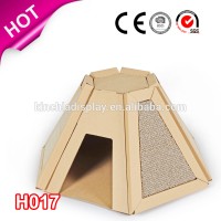 Folding Cardboard Cat House / Paper Cat House / Cat Condo