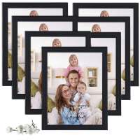 8x10 Wood Picture Frame Multi Art Photo Frames Set Tabletop Wedding Display Wall Mounting Photo Frame Black