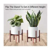 Wooden 10 Inch Beech Wood Flower Stand Pot Stand Plant Stand Holder (Pot Not Included)