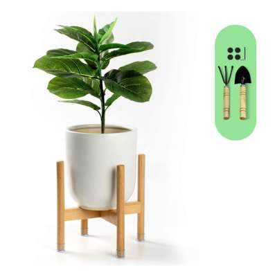 Wooden 10 Inch Beech Wood Flower Stand  Pot Stand Plant Stand Holder Pot Not Included