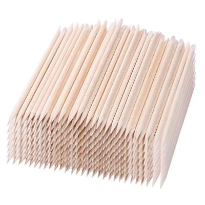 Orange Wood Stick Cuticle Pusher Wooden Cuticle Remover with Double Sided for Manicures and Pedicures Nail Tools