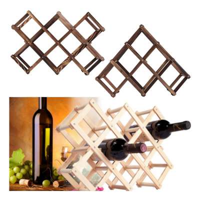 3/6/10 Bottle Holder Mount Kitchen Bar Display Shelf High Quality New Classical Wooden Red Wine Rack