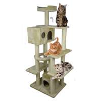 Multi-Level Cat Tree Stand House Furniture Kittens Activity Tower with Scratching Posts Kitty Pet Play House