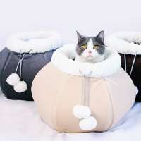 Manufacturer wholesale short plush cotton stuffed lantern cat warm house