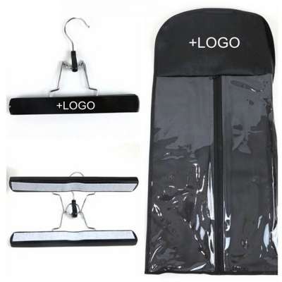 PVC Dust Bag For Packing Human Hair Weft Non-woven Dust-proof Organizer Hair Extension Packaging Bag With Hanger